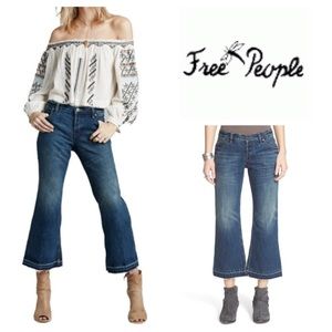 Free People Crop Flare Jeans